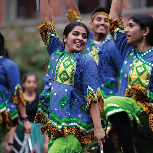 dancing at an MSSC block party